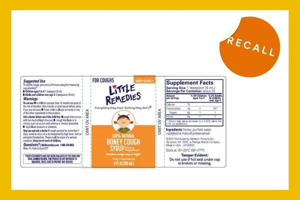 Little Remedies Honey Cough Syrup Recalled Nationwide Due to Contamination Risk