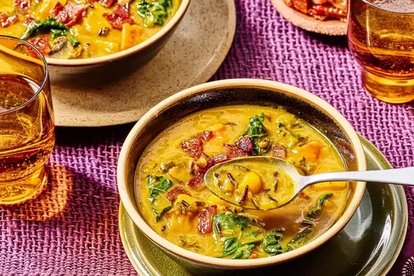 Hearty Autumnal Soup: Wild Rice & Pumpkin Delights