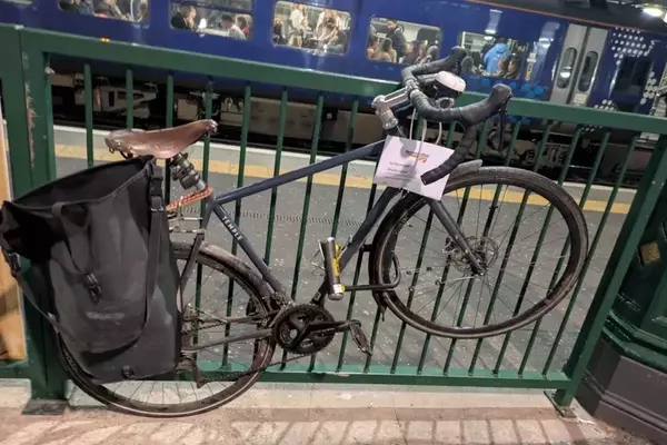 Cyclist Receives Warning for Improper Bike Parking at Edinburgh Waverley Station