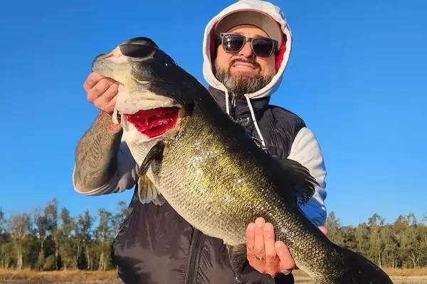 Angler Lands Massive 15-Pound Bass at Lake Otay, Southern California