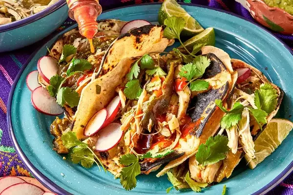 Effortless Slow Cooker Salsa Verde Chicken Tacos