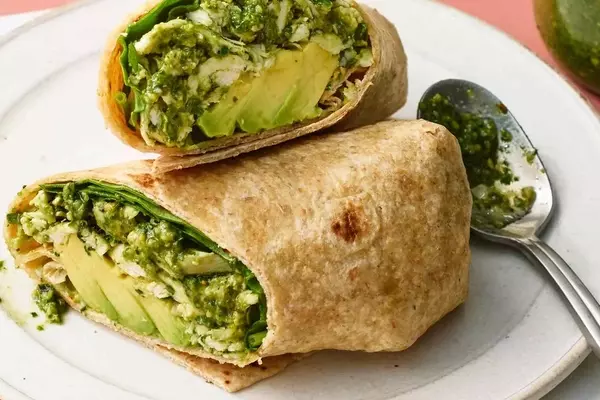 The Ultimate High-Protein Chicken Wrap with Zesty Pesto
