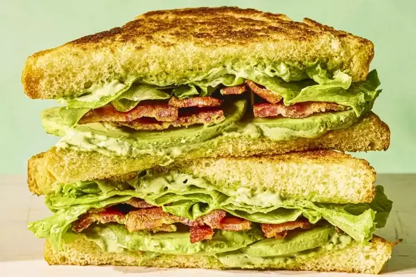 Bacon, Lettuce, and Avocado Sandwich with Herb Aioli