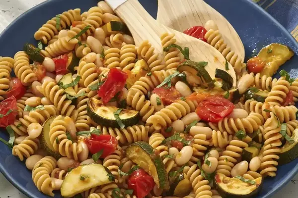 Nourishing Roasted Vegetable and Bean Pasta Salad