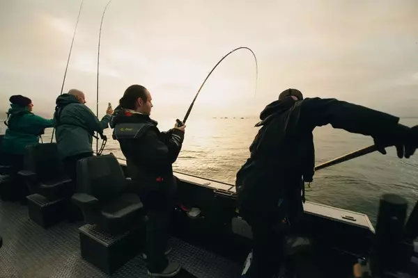 Angling for Salmon on the Columbia River at Buoy 10