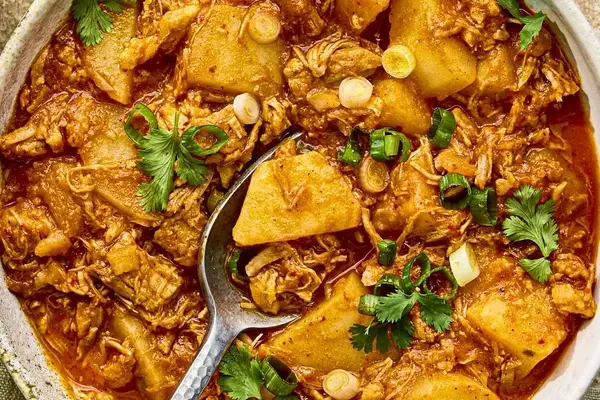 Hearty Mexican Stewed Potatoes with Pork Belly