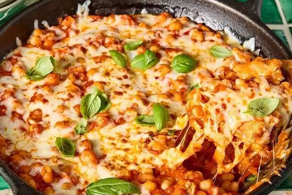 One-Pan Chicken Parmesan with White Beans