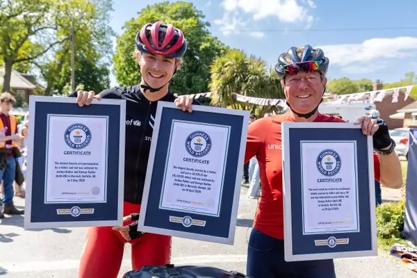 Father and Son Cyclists Set Three World Records on Epic Global Journey