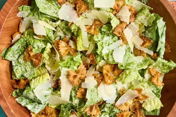 Crispy Pasta Caesar Salad
