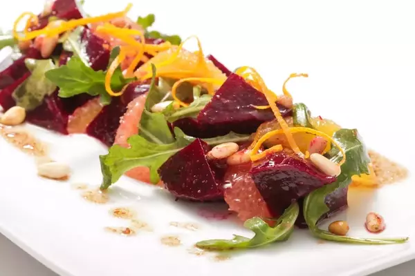 Beet and Citrus Salad with Pine Nut Vinaigrette