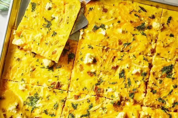 Effortless and Nutritious Sheet-Pan Eggs with Cauliflower and Tempeh