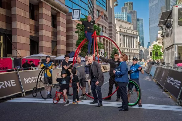 Penny Farthing Enthusiasts Break World Records in London