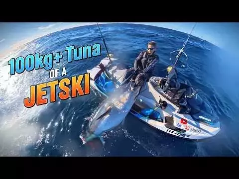 Jet Ski Angler Battles Giant Tuna and Shark