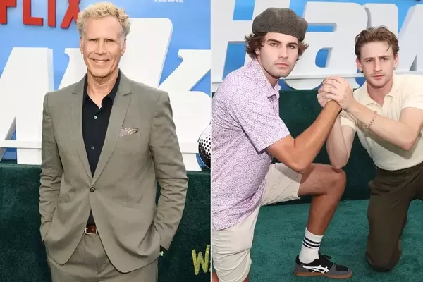 Will Ferrell's Sons Playfully Rib Him About Basketball Skills at Premiere