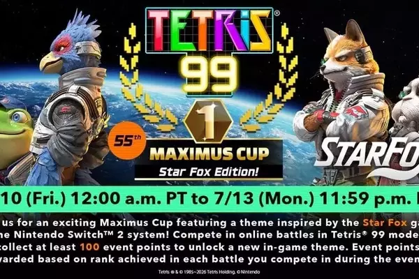 Star Fox Theme Soars into Tetris 99's Latest Maximus Cup Event