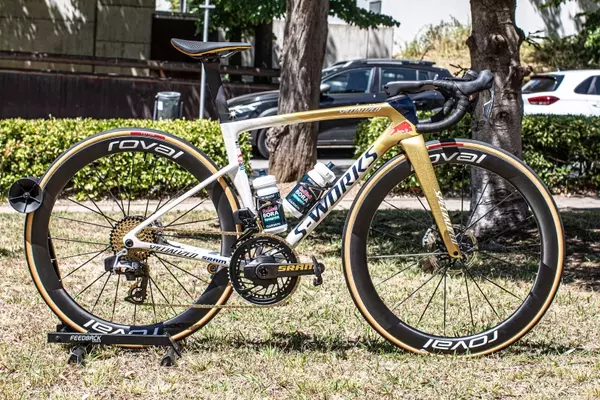 Remco Evenepoel's Gold-Themed Specialized S-Works Tarmac SL9 for the Tour de France