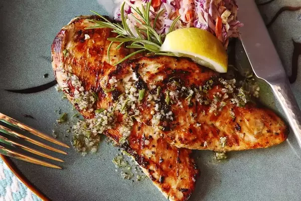 Rapid Grilled Chicken Cutlets with Herb-Citrus Dressing
