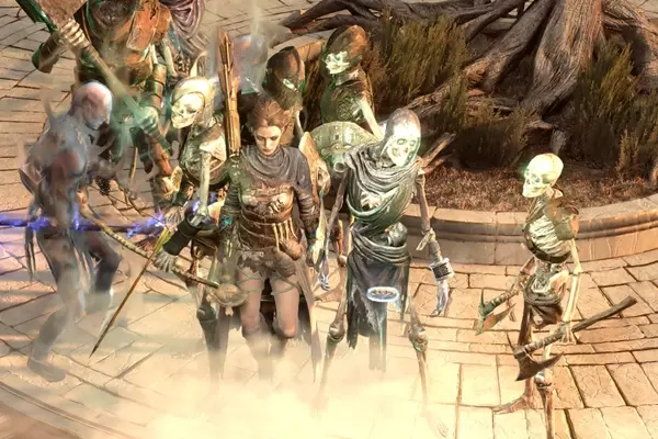 Path of Exile 2: Summoning an army of 2,000 skeletons, an ultimate frame rate shredder