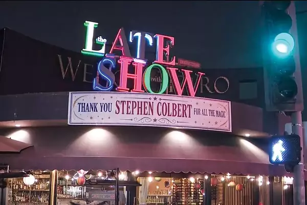 Stephen Colbert's "Late Show" Neon Sign Finds New Life in West Hollywood