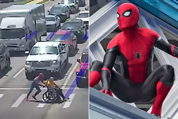 Real-Life Hero Embodies Spider-Man Spirit by Aiding Wheelchair User