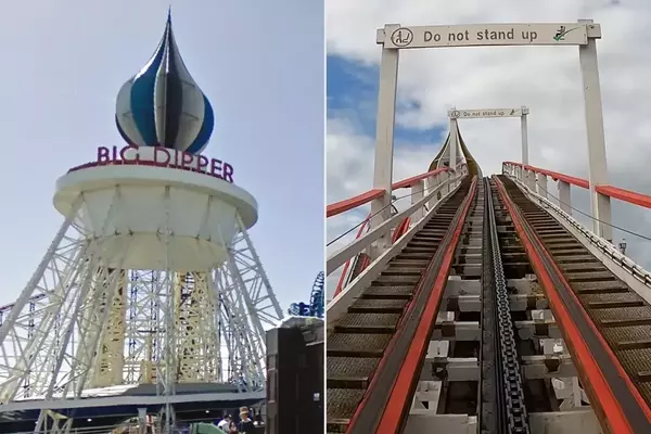 Blackpool Pleasure Beach's Big Dipper Roller Coaster Appears to Derail, Caught on TikTok Video