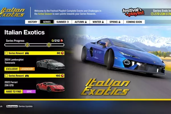 Forza Horizon 6 "Italian Exotics" Winter Season: Challenges and Rewards Guide