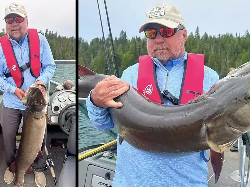 Brothers Reel in a Massive Muskie on Lake Manitou